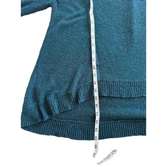 Free People Sweater Women's Medium Blue Knit Cowl Neck Long Sleeve Cotton Blend - Picture 6 of 6